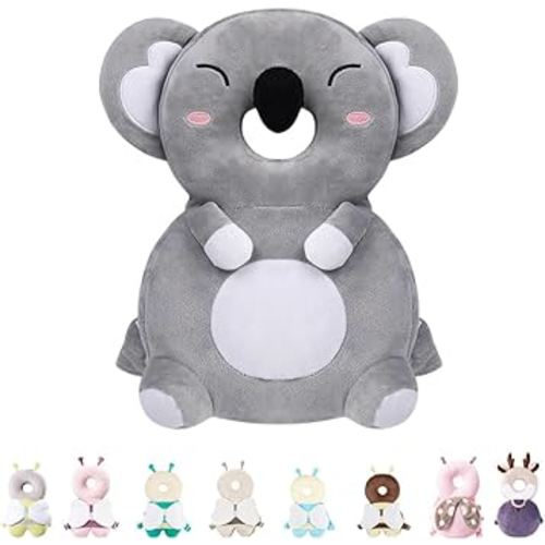 Baby Head Protector Backpack for Falling Crawling and Walking Toddler Essentials Infant Toys Helmets Baby Lover Gifts for 0.5-3 Years 6-12 Months (Grey_Koala)