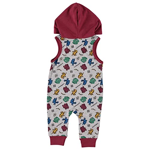 Harry Potter New Born Infant Baby Boys Sleeveless Hooded Romper Bodysuit