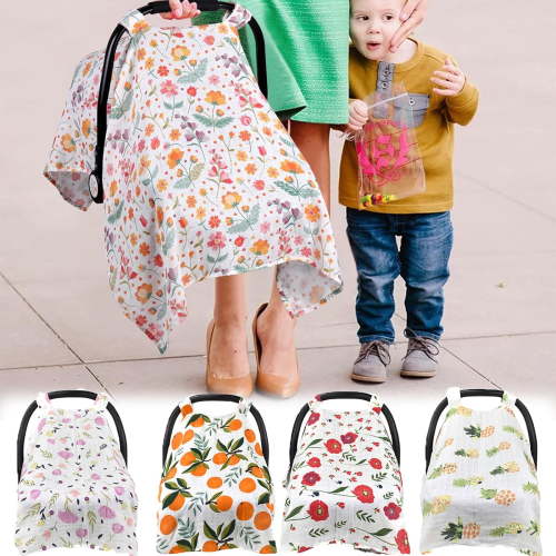 Baby Car Seat Cover, Infant Carseat Canopy Newborn Carrier Stroller Covers for Girls Boys, Lightweight Breathable Fit Summer Spring Autumn