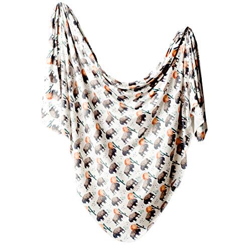Copper Pearl Large Premium Knit Baby Swaddle Receiving Blanket Bison