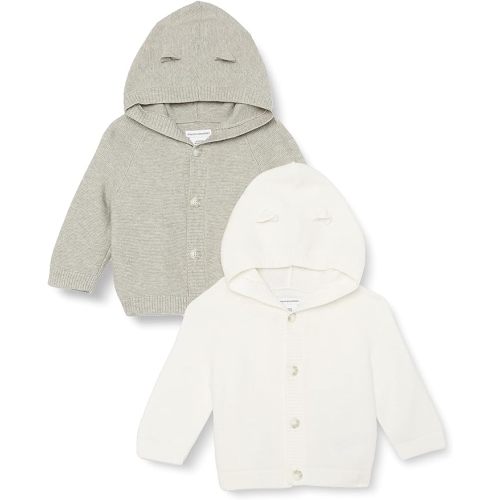 Amazon Essentials Unisex Babies' Hooded Sweater, Pack of 2