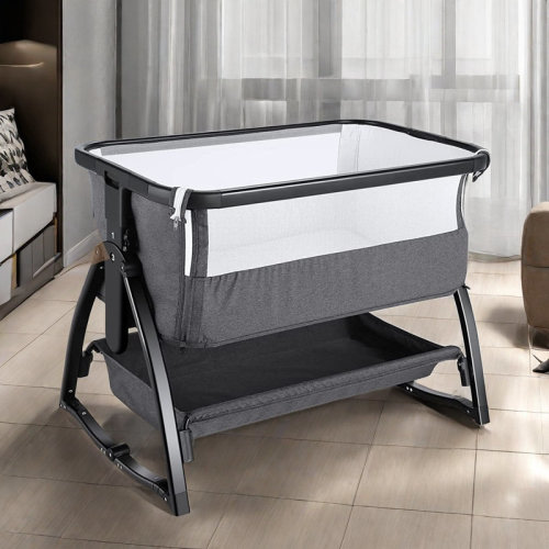 Zoomie Kids Heike Portable Baby Crib With Comfortable Mattress & Reviews | Wayfair