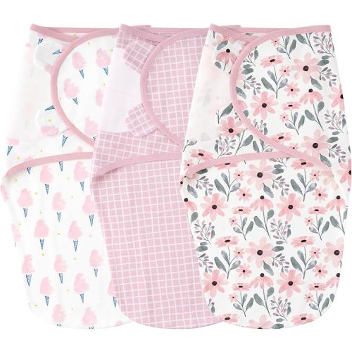 Yoofoss Baby Swaddles for Newborns 100% Organic Cotton, Adjustable Swaddle Sleep Sack 0-3 Months Newborn Swaddle Sack, Breathable Soft(Small)