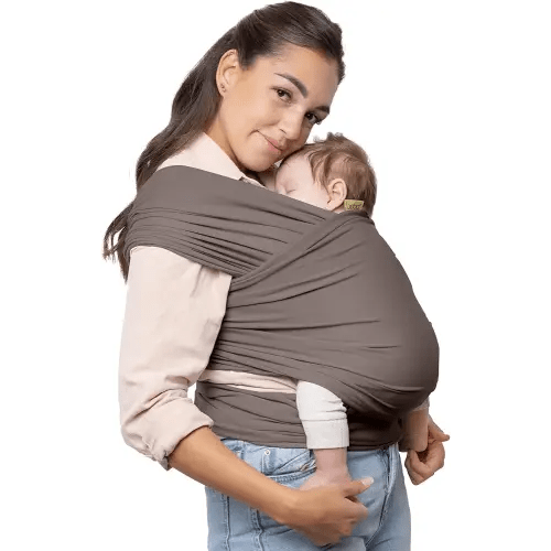 Boba Baby Wrap Carrier – Original Baby Sling Carrier for Newborns (7–35 lbs), Soft, Secure, Hands-Free & Ergonomic, Ideal for Comfortable Bonding, New Parents (Grey)