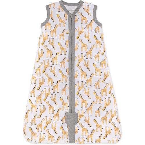 Burt's Bees Baby Beekeeper Infant Wearable Blanket, 100% Organic Cotton Unisex, Girl, Boy Swaddle Transition Sack - Light Weight 0.5 TOG or Medium Weight 1.5 TOG - Newborn Essentials Sleep Clothes - Lightweight (0.5 TOG) - Small - Giraffes