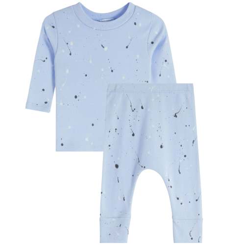 2pc Navy/White Splatter Harem Set