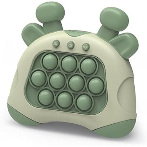 Quick Push Toy with Lights, Fast Push Bubble Game, Light Up Fidget Popper Game, Quick Push Pop Game It Fidget Toys Pro for Kids Adults (Green)