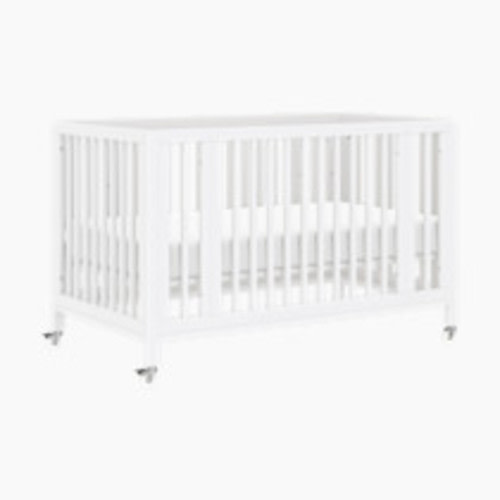 babyletto Rolli 9-in-1 Convertible All-Stages Crib with Bassinet & Toddler Bed Conversion Kits - White