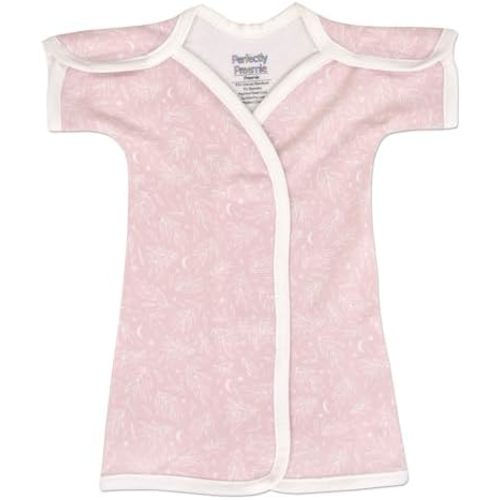 Boy's & Girl's Open-Shoulder Short-Sleeve Ultra Soft NICU Gown - NICU Friendly - Preemie (3-6lbs)