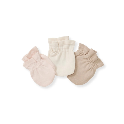 Solid Organic Cotton Baby Mittens 3 Pack Ranunculus
