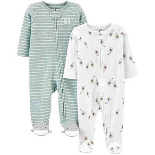 Simple Joys by Carter's Baby-Boys 2-Pack 2-Way Zip Thermal Footed Sleep and PlayBaby and Toddler Sleepers