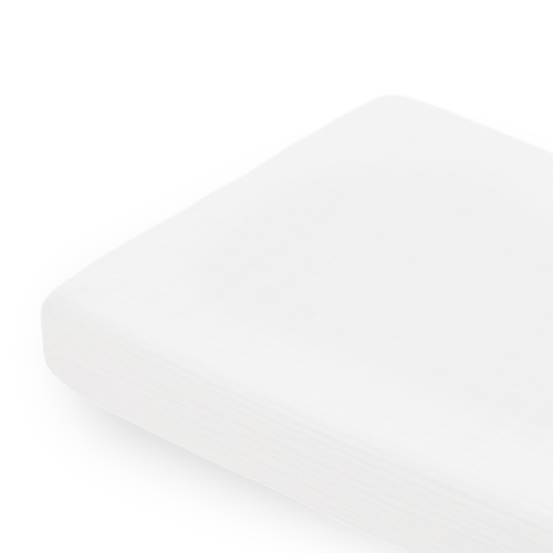 Cotton Muslin Changing Pad Cover - White