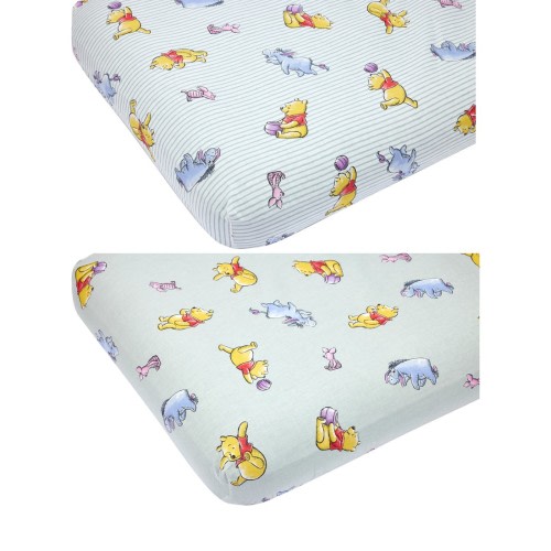 2 Pack Disney Baby Winnie the Pooh Fitted Cot Sheets - Kmart
