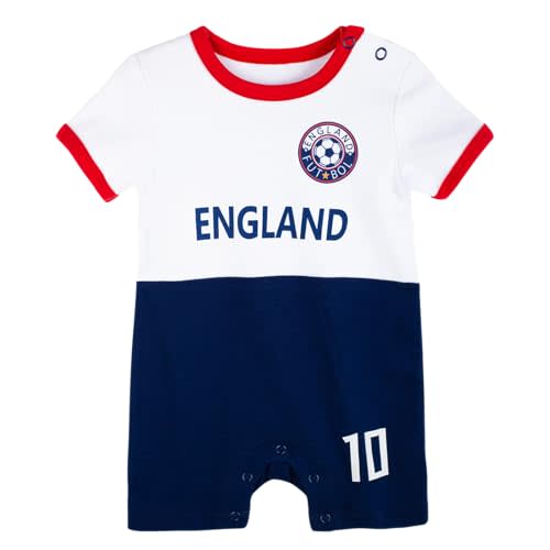 BDONDON Newborn Baby Soccer Futbol Themed Outfit Rompers Short Sleeve Infant Soccer Clothes Toddler Football Shirts