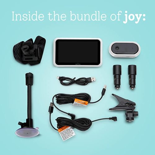 TINY TRAVELER | Portable Video Baby Monitor, Wireless Baby Car Monitor Camera with Sound Auto Night Vision HD 720p 5" Touchscreen LCD Monitor, Wireless 2.4G 33ft Range Baby Registry Must Haves - White - Basic Kit