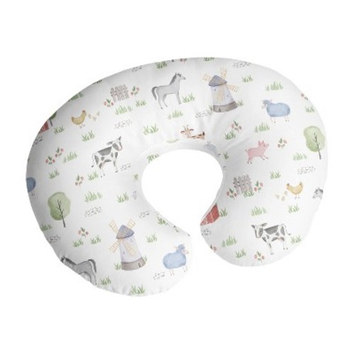 Sweet Jojo Designs Boy or Girl Gender Neutral Unisex Support Nursing Pillow Cover Farm Animals