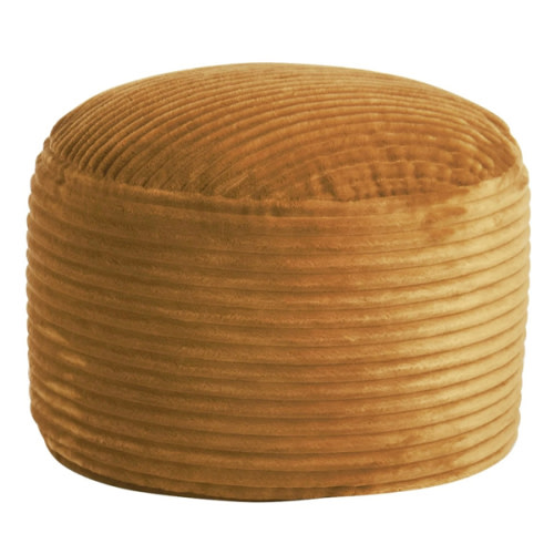 Mustard Plush Pouf | At Home
