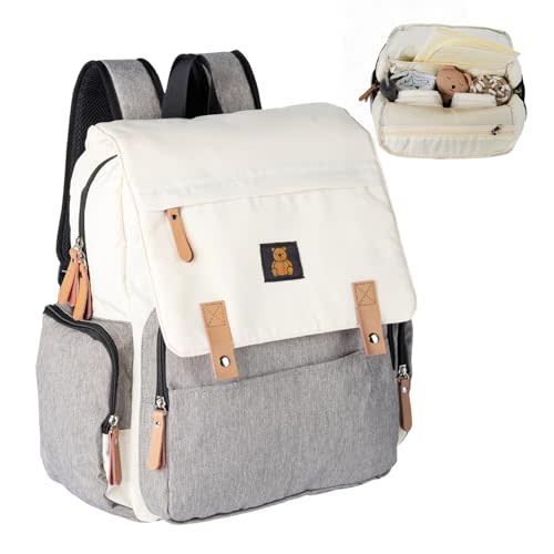 Baby Bliss Alexander Diaper Bag for New Parents - Versatile Diaper Backpack Available in 4 Color Options, Features Organizational Pockets, Perfect for Daily Use.