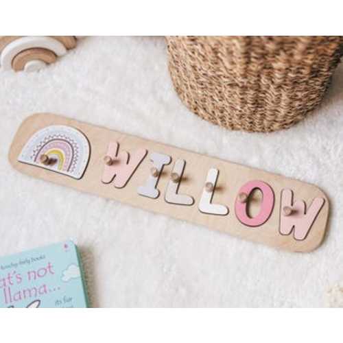 New Baby Gift Wood Name Puzzle for Toddler Montessori Puzzle, First Birthday Gift for Baby Boy Baby Girl, Wooden Toys, Custom Gift for Kids - Etsy