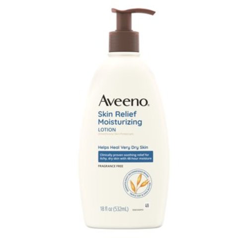 Aveeno Skin Relief Moisturizing Body and Hand Lotion for Dry Skin, Fragrance-Free, 18 oz