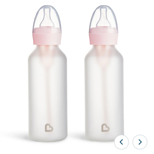Bond™ Silicone Glass Bottle Pink 8oz, 2pk | Munchkin