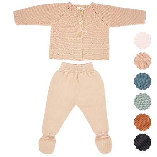 Micu Micu Newborn Girl Boy Clothes, 100% Organic Cotton, Knitted, Seamless, Soft and Breathable Baby Clothing