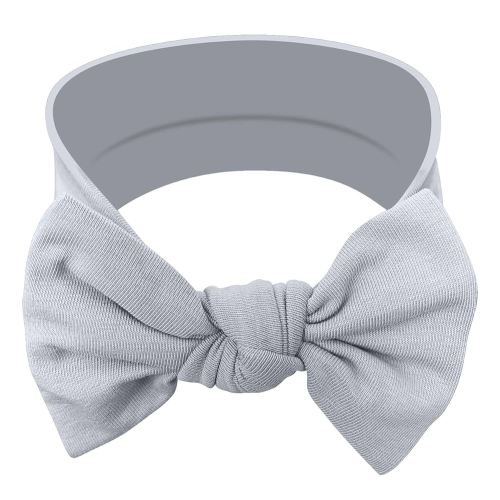 Baby Girl Headbands-Infant,Toddler Cotton Handmade Hairbands with Bows Child Hair Accessories (Stone Gray)