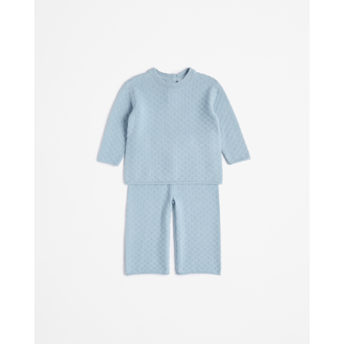Baby Boys Organic Cotton Checkerboard Knit 2 Piece Set