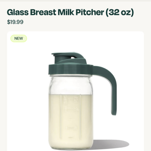 Glass Breast Milk Pitcher (32 oz) – Willow Pump
