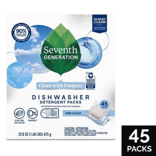 Seventh Generation Free & Clear Natural Dishwasher Detergent Packs - 45ct