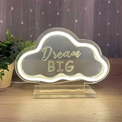 Cloud Neon Light,LED Cloud Tabletop Neon Sign Bedroom Decor, USB Powered White Cloud Neon Night Lights Decorations For Kids Room Shelf Birthday Gfit Party