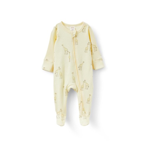 Organic Pointelle Zip All In One Romper, 3-6M