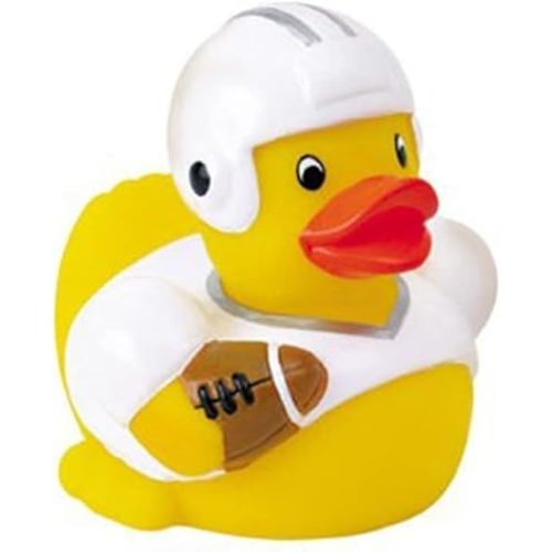 3" Football Rubber Duck [Floats Upright] - Baby Safe Bathtub Bathing Toy