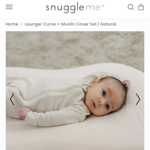 Lounger Curve + Muslin Cover Set | Natural