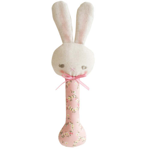 Baby Bunny Stick Rattle Posy Heart – Alimrose