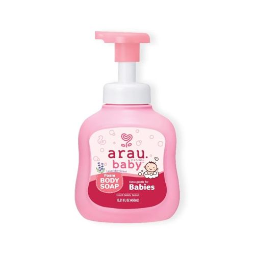 Foam Body Soap Lavender Scent, Natural Plant Based Baby Wash, No Artificial Fragrance or Additives, Gentle for Baby’s Sensitive Skin, Nourishing and Easy Rinse (15.21 Fl Oz)