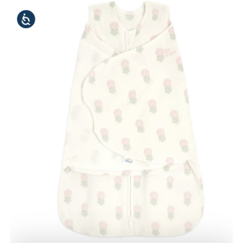 Micro-Fleece Baby Swaddle Block Flower | Newborn | HALO US