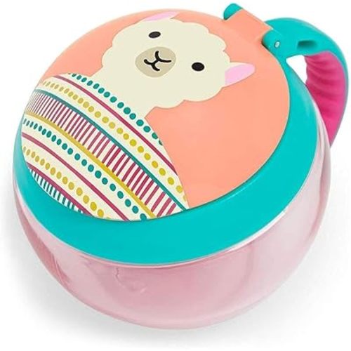 Skip Hop Baby Snack Container, Zoo Snack Cup, Llama, 222 milliliters