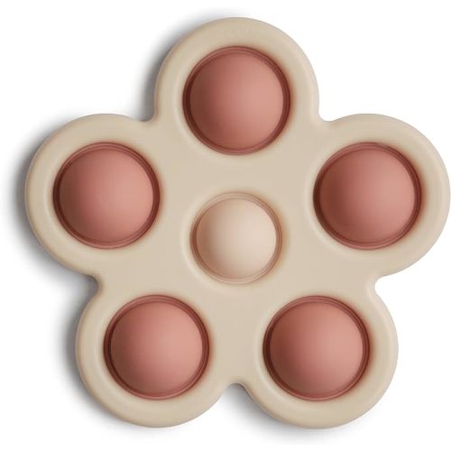 mushie Flower Press Toy (Rose/Blush/Shifting Sand) - Flower (Rose/Blush/Shifting Sand)