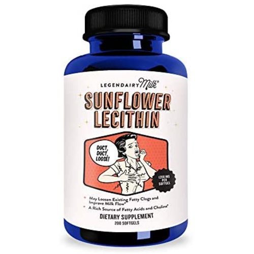 Legendairy Milk® Sunflower Lecithin, 1200mg of Organic Sunflower Lecithin per Softgel, 200 count bottle