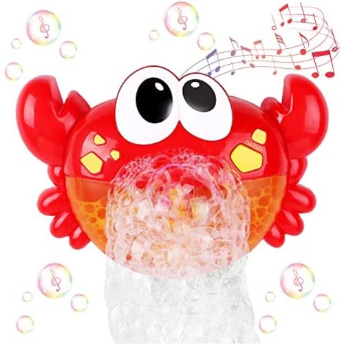 Crab Bath Toys for Toddlers,Bathtub Bubble Maker Toy,Tub 1000 Bubbles Makes Machine Blower Cute for Baby Kids Bathtime Shower with 12 Music Songs Fun Gift 3 4 5 6 7 Girl Boy
