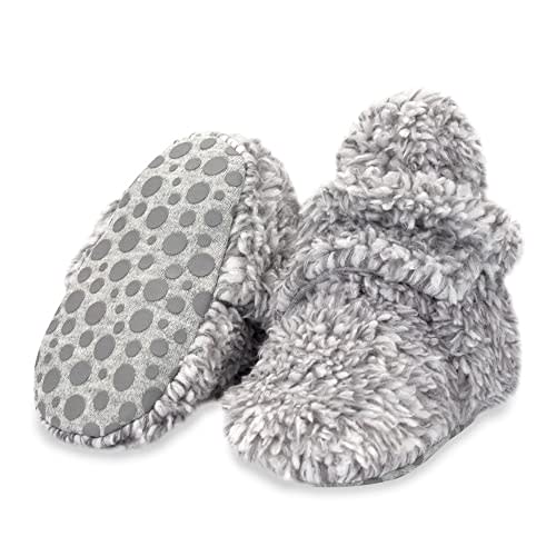 Zutano Unisex Furry Baby Booties with Grippers, Organic Cotton Lining, Baby Registry Must Haves