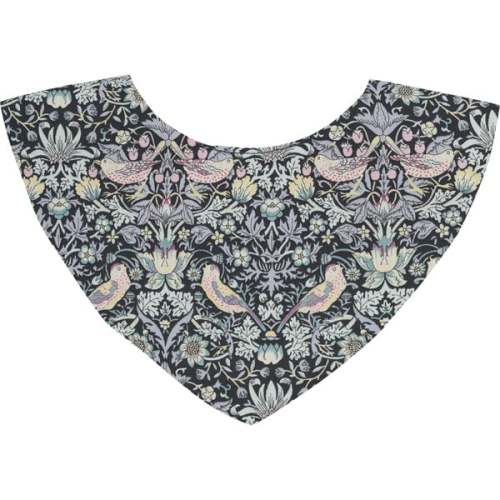 Babys Liberty Fabric Snap Back Button Bib, Dark Navy - HutteliHut | Maisonette