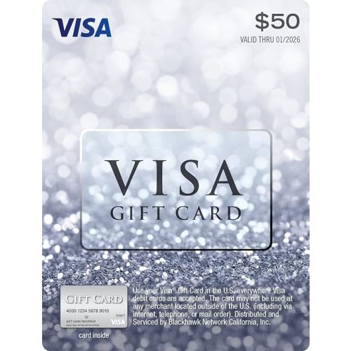 Visa $50 Gift Card (plus $4.95 Purchase Fee)