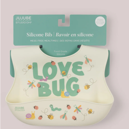 JuJuBe x Studio Oh! Food-Grade Silicone Bib - Love Bug