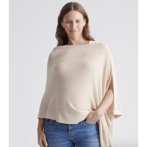 Lightweight Cotton Cashmere Nursing Shawl