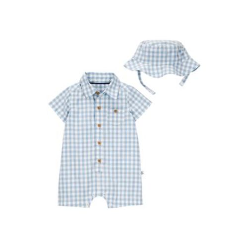 Baby Boys GIngham Romper Set