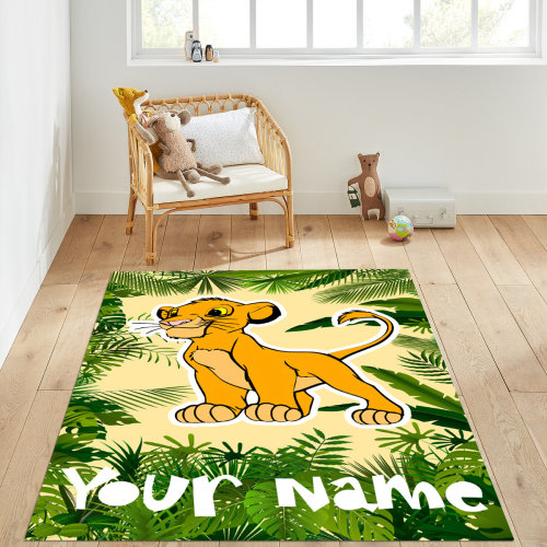 Lion King,Baby Lion Rug,KidsRoom Rug,Personalized Rug,Custom Rug,Gift for Kids,Nursery Rug,Game Mat,BabyRoom Decor,Newborn Gift,Game Rug,