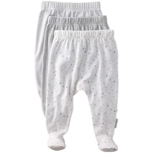 Unisex-Baby Fallon 3-Pack Footed Pants 100% Organic Cotton Bottoms for Baby Boys & Girls