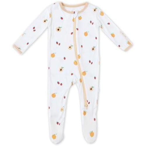 Soft Baby Bamboo Viscose Footie Pajamas, Zipper Closure, 0-24 Months